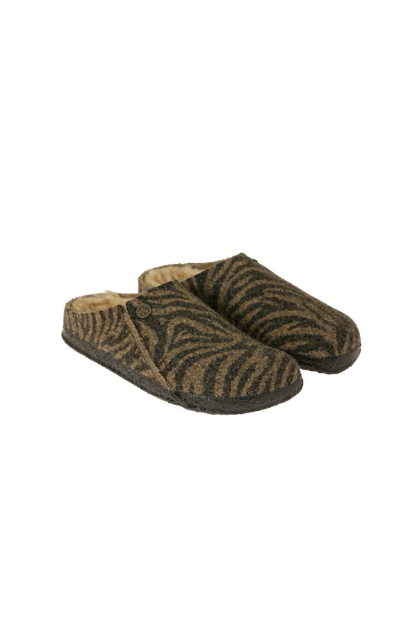 Scarpa Birkenstock Zermatt con Pelliccia Zebra